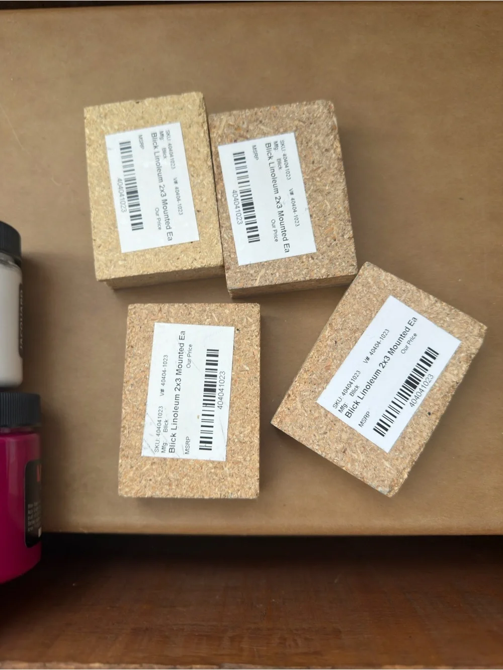 NEW Versatex Screen Printing Inks & Blick Linoleum Mounted blocks lot